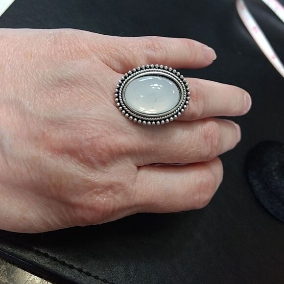 Jewelry - **Last Chance!! Final Sale** Silver tone white stone ring